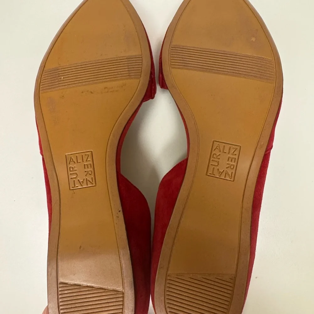 Naturalizer Red Suede Flats | size 9.5 - Picture 9 of 11